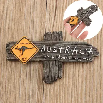 Noul Drum Lung Australia Cangur 3D Rășină Frigider Magnet Suvenir Cadou