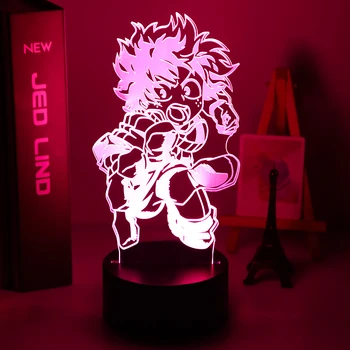 Eroul meu mediul Academic Lumina de Noapte Led Lampă Midoriya Izuku Figura Veioza pentru Dormitor Copii Decor Cool Cadou de Ziua Lampa 3d