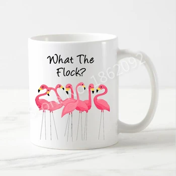 Amuzant Flamingo Cana Ce Turma Flamingo Cana de Cafea Noutate Flamingo Citat Cani Ceramice Umor Glumă joc de Cuvinte Cadouri Creative 11oz