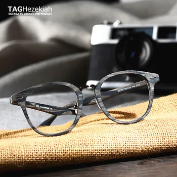 TAG Ezechia Brand Lemn Ochelari de Cadre femei bărbați ochelari rotunzi calculator miopie optic ochelari oculos de grau lentes opticos