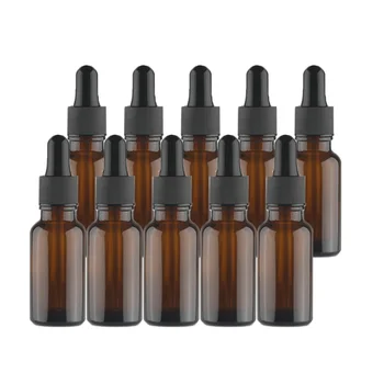 10buc 30ml 1oz Sticle cu Picurător din Sticlă brună Cu Capac Negru si sticla dropper pentru Ulei Esential Mostra de Parfum Sticla de Aromoterapie