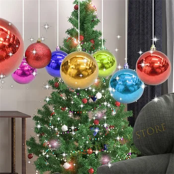 24buc Pomul de Crăciun Decor Mingea Sclipici Aur, Argint Plastic Agățat Pandantiv Decoratiuni Pentru Casa Pom de Crăciun Coroană de flori Ornament