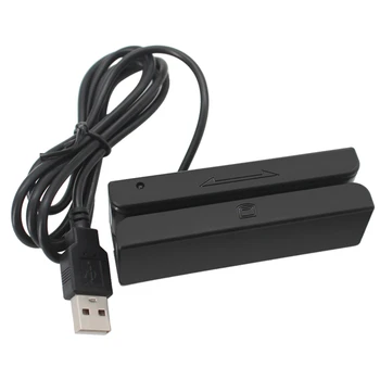 MSR90 USB Bandă Magnetică Card Mașină de Citit Card Reader Dungă 3 Piese Mini Hi-Co Swiper Pentru USB PC