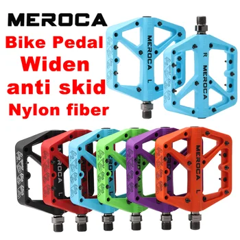 MEROCA Mountain Bike Pedala de Fibre de Nailon, 9/16 Inch Extins Non-alunecare de Noi 2021 Bicicleta Platforma Pedala de Accesorii pentru Biciclete