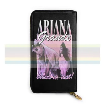 Ariana Grande Indulcitor World Tour noi bărbați și femei inteligente din piele portofel card de credit card bancar sac. Lung portofel mobil