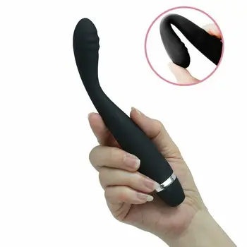 Wateproof Silicon Reîncărcabilă subțire Subțire G-spot Clitoris cu Vibrator Stimulator Masaj Bagheta pentru Femei Jucării Sexuale