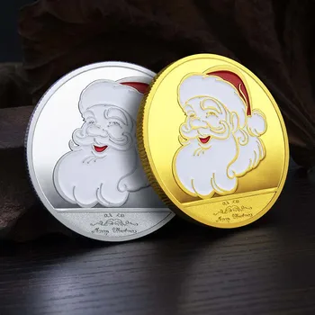 2020 Nou aur, argint Dublă față-verso Moș Crăciun elan Crăciun Monedă Comemorativă Suvenir de Colectie de Arta