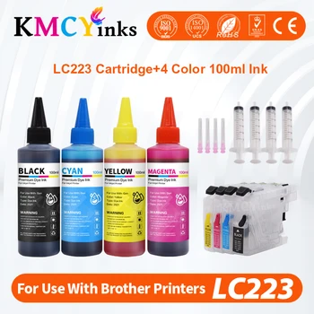 KMCYinks chip resetat+refillable cartuș de cerneală pentru LC103 LC203 LC205 LC207 LC213 LC215 LC217 LC223 LC225 LC227 LC233 235 237