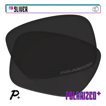 EZReplace Polarizat Lentile de Înlocuire pentru Oakley Sliver ochelari de Soare - Negru P Plus