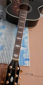 china chitara fabrica personalizat nou J200 chitara acustica negru în stoc 8pai