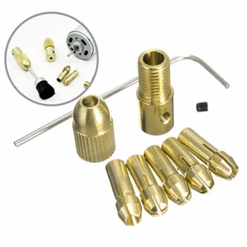 8pcs/set Nou de 0,5-3mm Aur Electric Burghiu Coroana Mini Twist Drill Instrument Chuck Set
