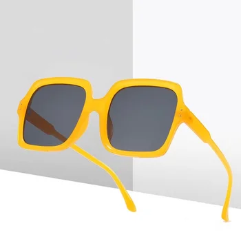 2021 Noua Moda PORTOCALIU Pătrat Negru ochelari de Soare pentru Femei Brand Designer de Epocă Supradimensionate Nit Ochelari de Soare Barbati din Plastic Nuante Mare