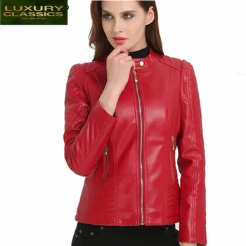 Moda Primavara-toamna pentru Femei Jachete Îmbrăcăminte din Piele PU Motociclete Jacheta de Mari Dimensiuni Doamnelor Elegante, paltoane 6XL LWL460