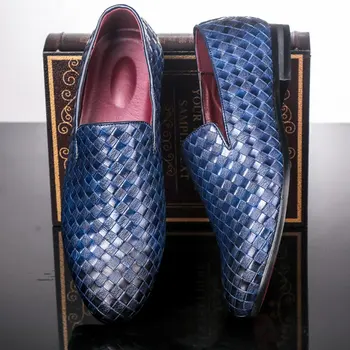 ERRFC Personalizate Barbati Albastru Casual Pantofi Loafer Designer de Moda Alunecare Pe Pantofi cu Barca Pentru Omul Alb Culoare Perie Plus Dimensiune 47 48