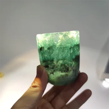 1BUC Naturale Impunătoare Delicate Frumoase de Înaltă Calitate de Cristal Piatra Fluorit Verde Tăiat Pentru a Colecta
