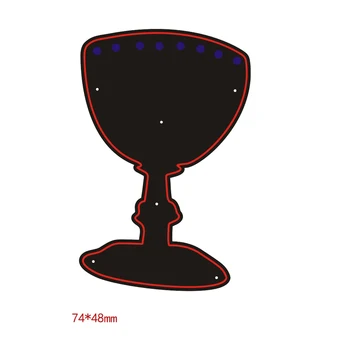 2019 paharul de vin Cana de Metal de Tăiere din Oțel Matrițe, pentru Ștanțare Hârtie Ambarcațiuni DIY Album Creativ Timbre și Moare Nou 74*48mm