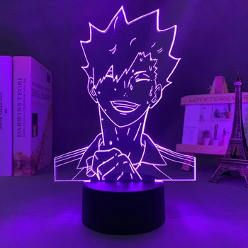 Haikyuu Anime 3D Led Lumini Haikyuu Tetsuro Kuroo Figura pentru Decor Camera RGB Culoare Schimbare Lumini de Noapte Cadou Manga 3d Lampa