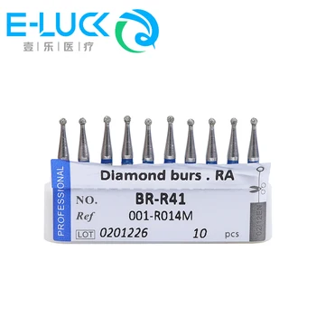 10BUC/CUTIE Dentare RA Diamant Freze Burghiu Balonul Rotund Tip 2.35 mm Viteză Redusă Polisat Dentist Instrument de Albire BR-R41