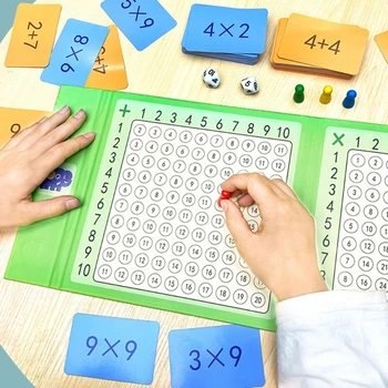 Montessori Math Multiplicare 9 x 9 Contele de Predare Bord Primară pentru Copii 3 4 5