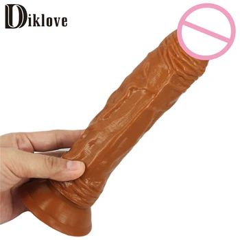 8.9 inch 5 culori 23 cm imens vibrator realistic dildo-uri pentru femei jucării Sexuale pentru femei penis fals cauciuc artificial penis cu fraier