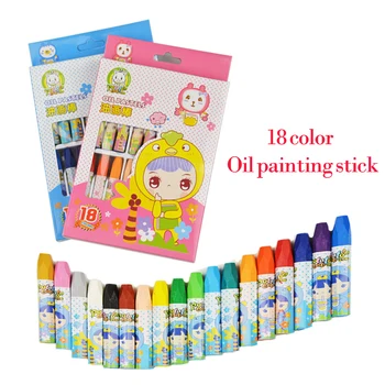 18 BUC Copii Doodle Pen Instrument de Desen Creion Non-Toxice de Protecție a Mediului Pictura Stick Lavabil Ceara Creion pentru Copii