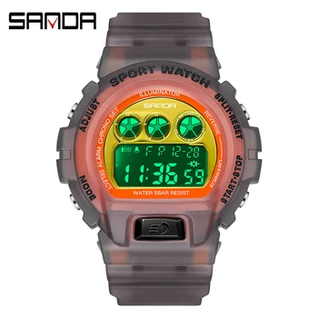 SANDA Brand Barbati Ceasuri Sport de Moda Chronos Numărătoarea inversă cu LED-uri Impermeabil Ceas Digital Om Militare Încheietura Ceas Relogio Masculino