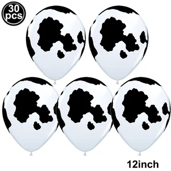 30pcs Ferma de Petrecere Baloane de 12 țoli Imprimare de Vacă pentru Copii Copii de Ziua Copilului Duș Decor Consumabile