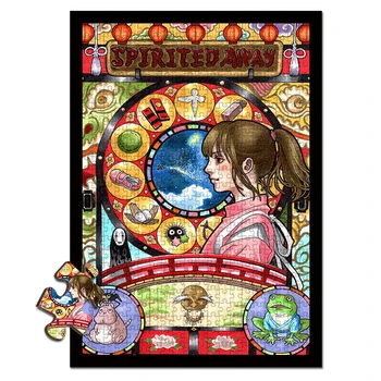 Miyazaki Hayao postere puzzle Podoabă imagine personalizat puzzle 1000 piese de Animație pentru adulți din jur relief lemn jucarii