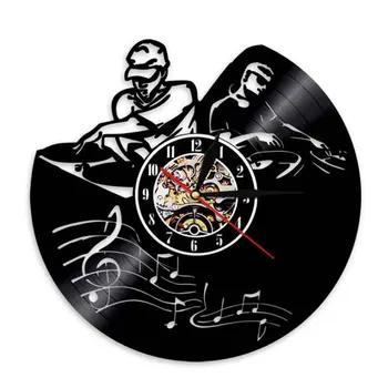 Record Player Mixer DJ Agățat de Perete Ceas Dj Zgarieturi Album disc de Vinil Ceas de Perete Muzica de Petrecere de Club Decor de Arta