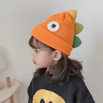2021 Moda Copii Dinozaur Pălărie de Iarnă Drăguț Îngroșa Pălărie Tricotate potrivite pentru 2-6 Ani Copil în Vârstă de Băieți și Fete De 12 Culori Pot Alege