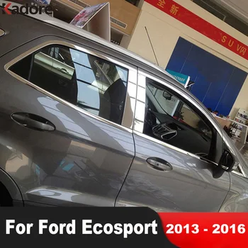 Cadru De Fereastra Garnitura Pragului Pentru Ford EcoSport 2013 2014 2015 2016 Oțel Inoxidabil Auto Set Complet Fereastra Benzi De Turnare Accesorii