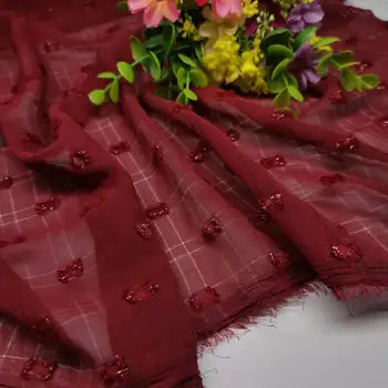 Moda Elvețian Dot Moale Șifon Verifica Jacquard Cosplay DIY Rochie-Camasa-Bluza Esarfa Material