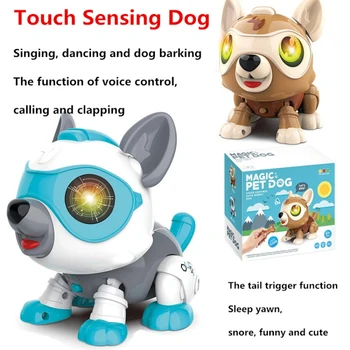Touch Sensing Câine Electric Jucării Control De La Distanță Animal De Control De La Distanță Cântând, Dansând Și Lătrat De Câine Cadouri Pentru Copii