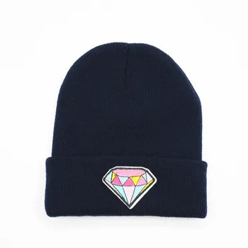 bumbac Cristal model de broderie Îngroșa tricot pălărie de iarnă pălărie cald Chelioși capac beanie hat pentru barbati si femei 211