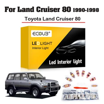 15 BUC LED-uri Lumina de Interior Kit pentru Toyota Land Cruiser 80 1990 1991 1992 1993 1994 1995 1996 1997 1998 Dom Harta Ușă Portbagaj Lumini