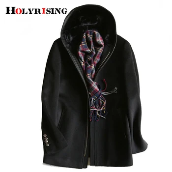Holyrising abrigo hombre sobretudo masculino Casual haină de lână pentru bărbați haina de lână cu glugă moda de iarnă pentru bărbați haina L-XXL