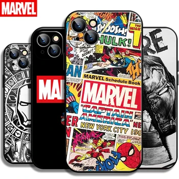 Marvel Avengers Logo-ul Pentru Apple iPhone 13 12 11 Pro Mini X XR XS Max SE 5 6 6S 7 8 Plus Telefon Caz Lichid de Silicon Carcasa Spate
