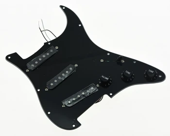 Încărcat Precablat statele UNITE ale americii ST Pickguard cu Alnico Preluare Negru 3 Straturi pentru Fender pentru Strat