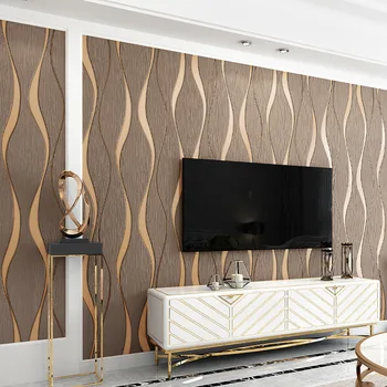 Gri Maro Alb Relief Tapet Damasc Dormitor Living Fundal Benzi Model 3D Texturate Hârtie de Perete Decor Acasă