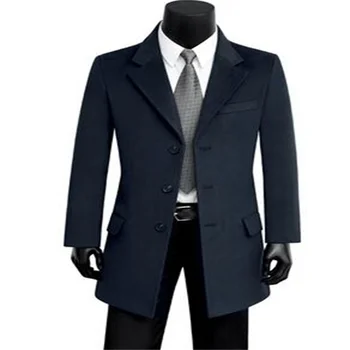 Coreeană mens lână coats tânăr de vârstă mijlocie single-breasted domn de afaceri casual casaco masculino jaquetas masculina de a