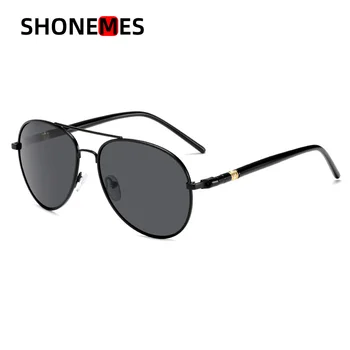 ShoneMes Polarizat ochelari de Soare Barbati Metal Cadru Ochelari de Soare cu Design Retro în aer liber Conducere Nuante de sex Masculin