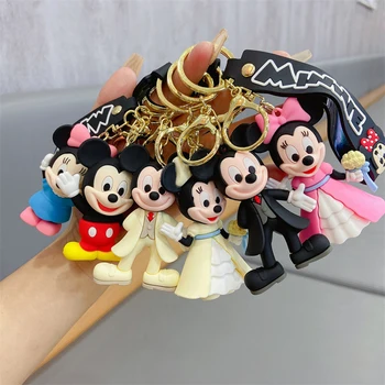 Breloc Disney Creative De Desene Animate Drăguț Mickey Minnie Breloc Cuplu Sac Ornamente Breloc Auto Pandantiv Fete Colectia De Cadouri
