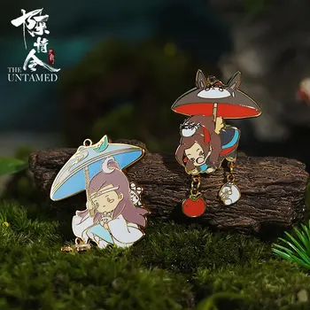 Anime, De Neîmblânzită Wei Wuxian Lan Wangji Zbor Umbrela Note de Călătorie Insigna Metalică Desene animate Broșă Pin Butonul de Jucărie MDZS de Colectare