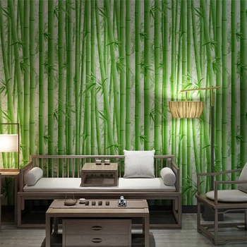 Tapet chinez papier peint clasice pădure de bambus Chinezesc stil retro stele restaurant papel de parede de fundal de hârtie de perete