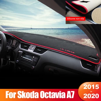 Pentru Skoda Octavia A7 MK3 5E 2015 2016 2017 2018 2019 2020 tabloul de Bord Masina Soare Umbra Acoperi Instrument Birou Mat Accesorii de Interior