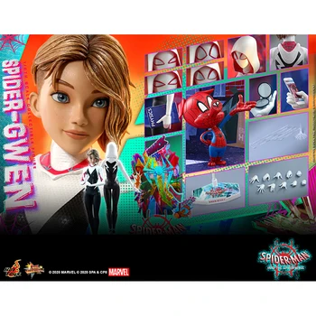 Hottoys 1/6 MMS576 Spider-Man: În Spider-Versetul Spider-Gwen Ht Original Autentic Model de benzi Desenate Marvel Figura Anime Acțiune Jucărie