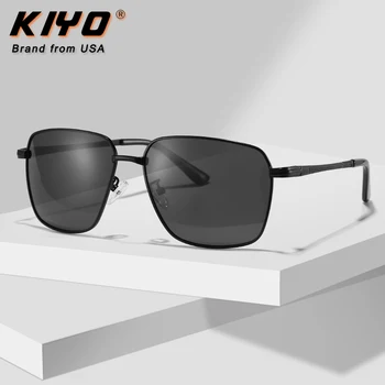 KIYO Brand 2020 Oameni Noi Square Polarizat ochelari de Soare Metal Clasic de Ochelari de Soare de Înaltă Calitate UV400 Ochelari de Conducere 2867
