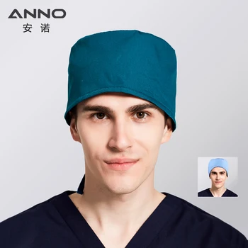 ANNO Bumbac de Unică folosință Capace Om Pălărie Spitalul Clinic de Asistenta Medicului de Lucru Pălărie Parul Scurt Nursing Pălării de Culoare Solidă Rochie de Cap