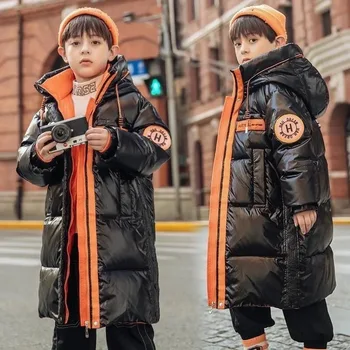 Copii Hanorac Jachete de Iarnă de Îmbrăcăminte pentru Băieți 2022 Copii Mari Caldă Jos de Bumbac captusit Haina Îngroșarea Îmbrăcăminte Haine 4-14 Ani