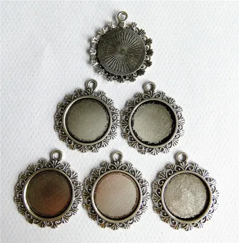 50pcs DIY accesorii Cabochon se Potrivesc cabochon 20mm Argint Antic rotund Cabochons Nacklace a Face bijuterii